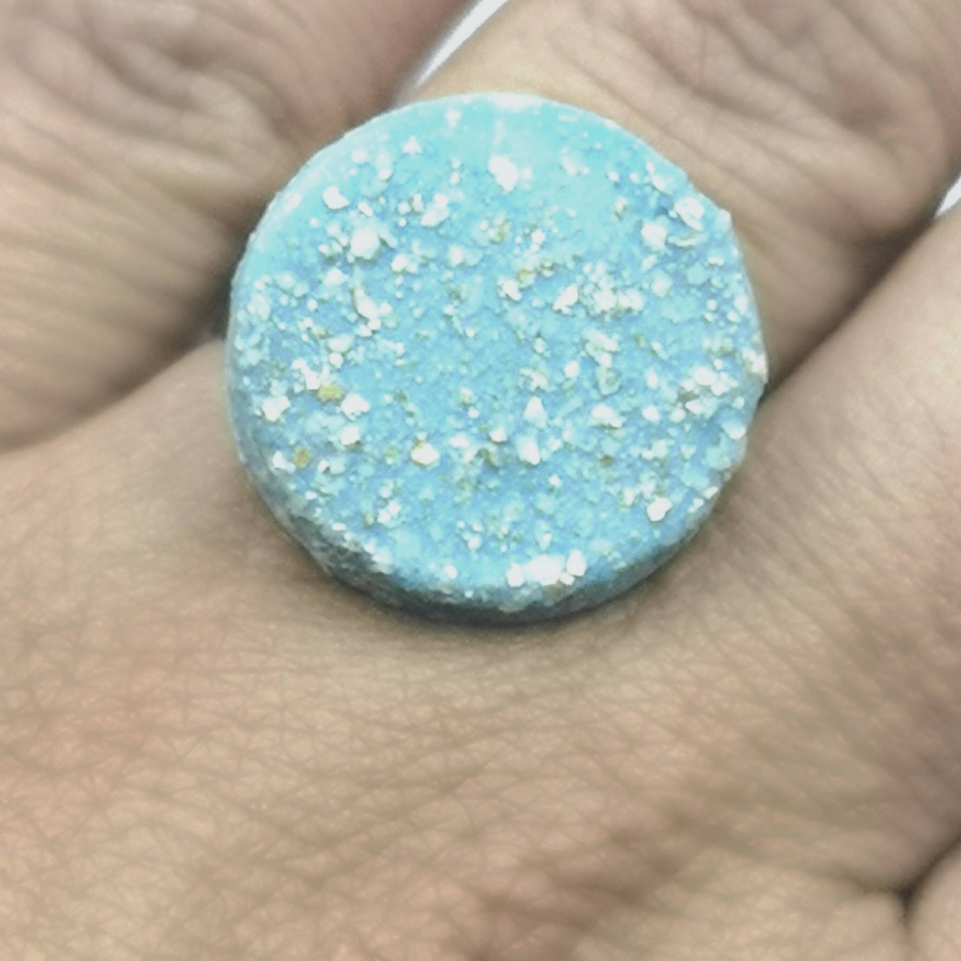 Handmade Ceramic Sparkly Turquoise Blue Ring For Women, Unique Stainless Steel Adjustable Ring, Porcelain Best 9th Anniversary Gifts For Her - Ceramica Ana Rafael