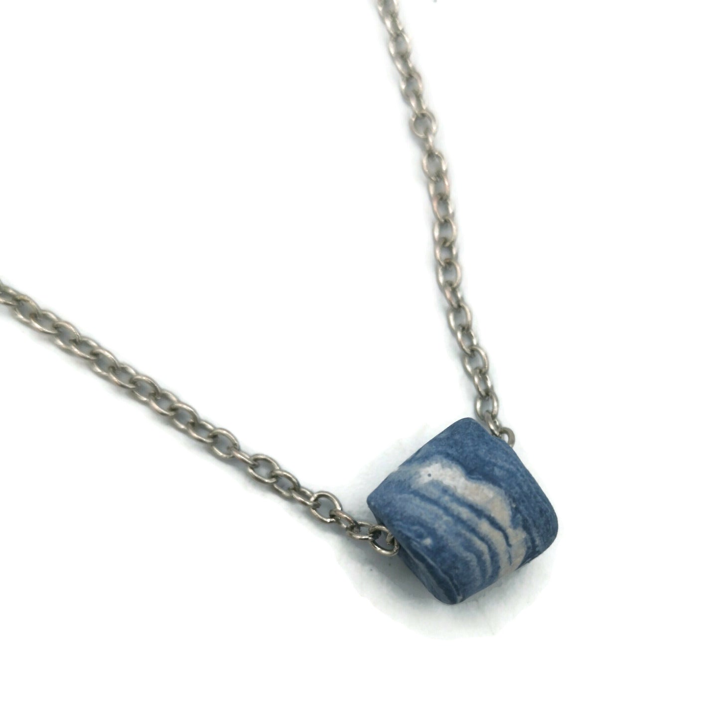 EVERYDAY NECKLACE, HANDMADE Ceramics Jewelry For Fathers Day Gift, Custom Birthday Gift For Men, Hippie Beaded Necklace For Dad, Boho Choker - Ceramica Ana Rafael