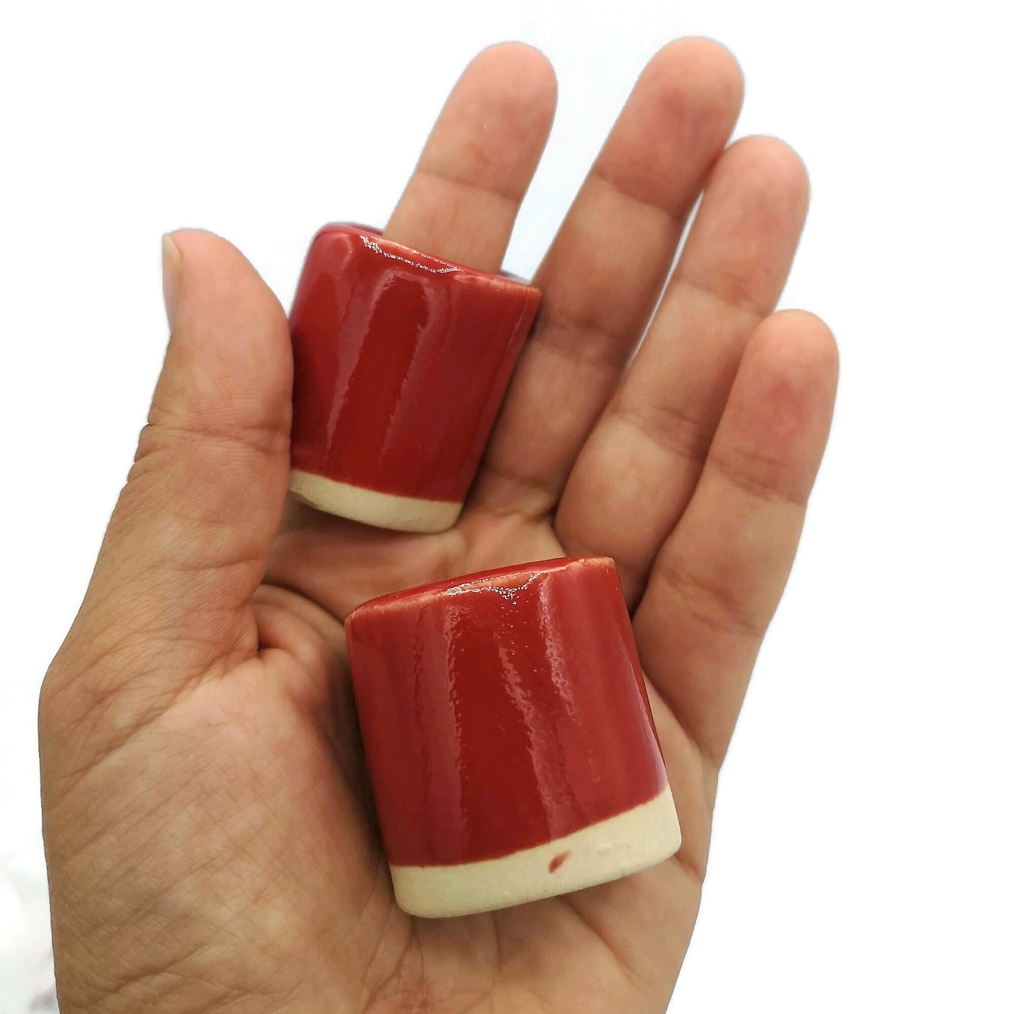 LARGE TUBE BEADS, 1 Pc Unique Clay Beads For Macrame, 35mm Long Ceramic Beads, Decorative Craft Beads With Large Hole - Ceramica Ana Rafael