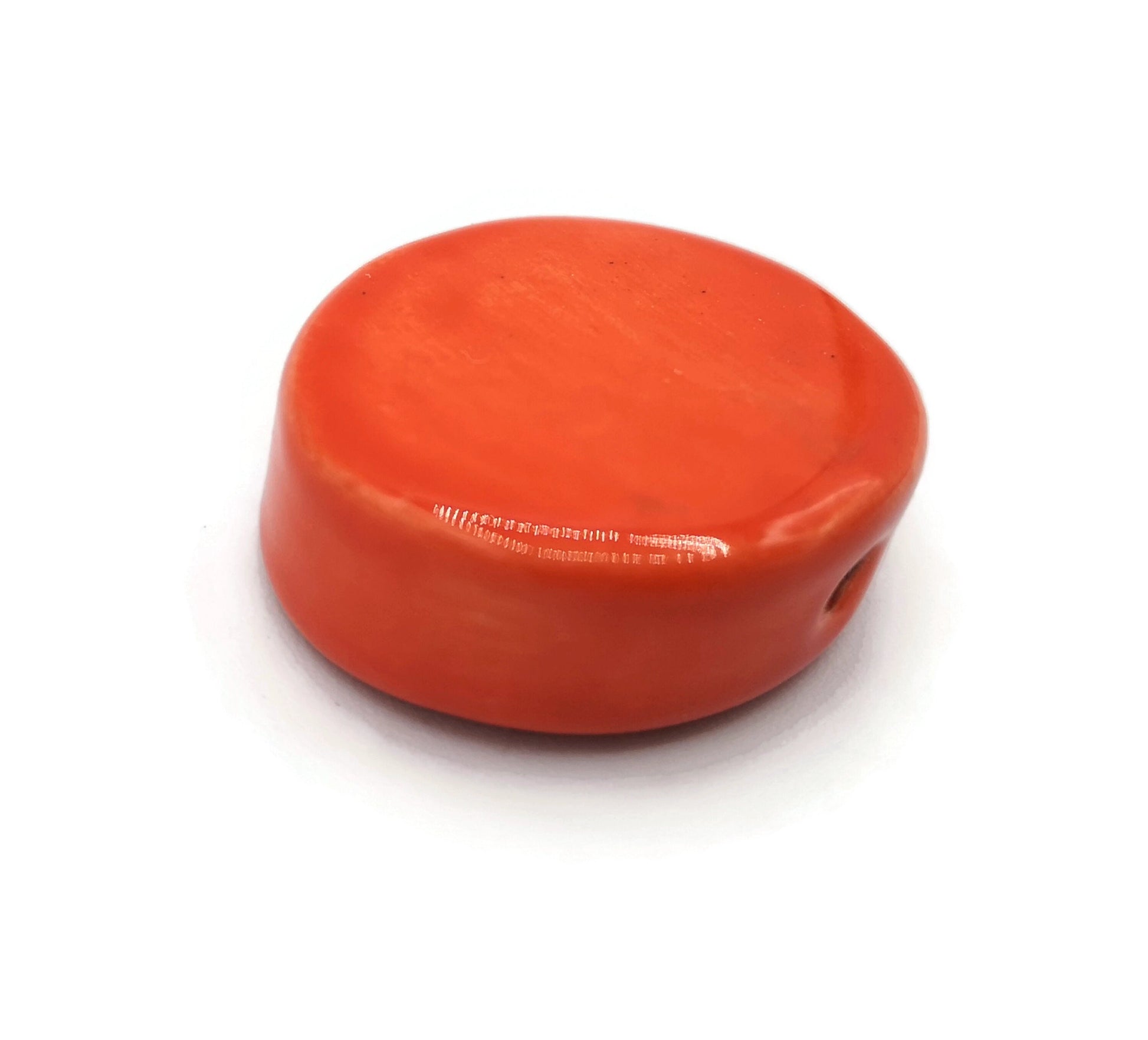 Clay Beads For Jewelry Making, Coin Beads For Crafts, Handmade Ceramic Macrame Beads, Best Selers Round Beads Jumbo, Large Unusual Beads - Ceramica Ana Rafael