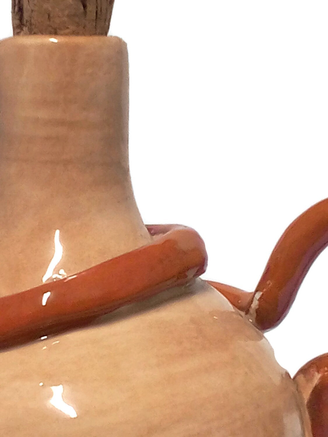 Handmade Ceramic Bottle With Cork Stopper, First Home Gift, Pottery Vase With Hand Built Sculptural Handles, Mom Birthday Gift From Daughter - Ceramica Ana Rafael