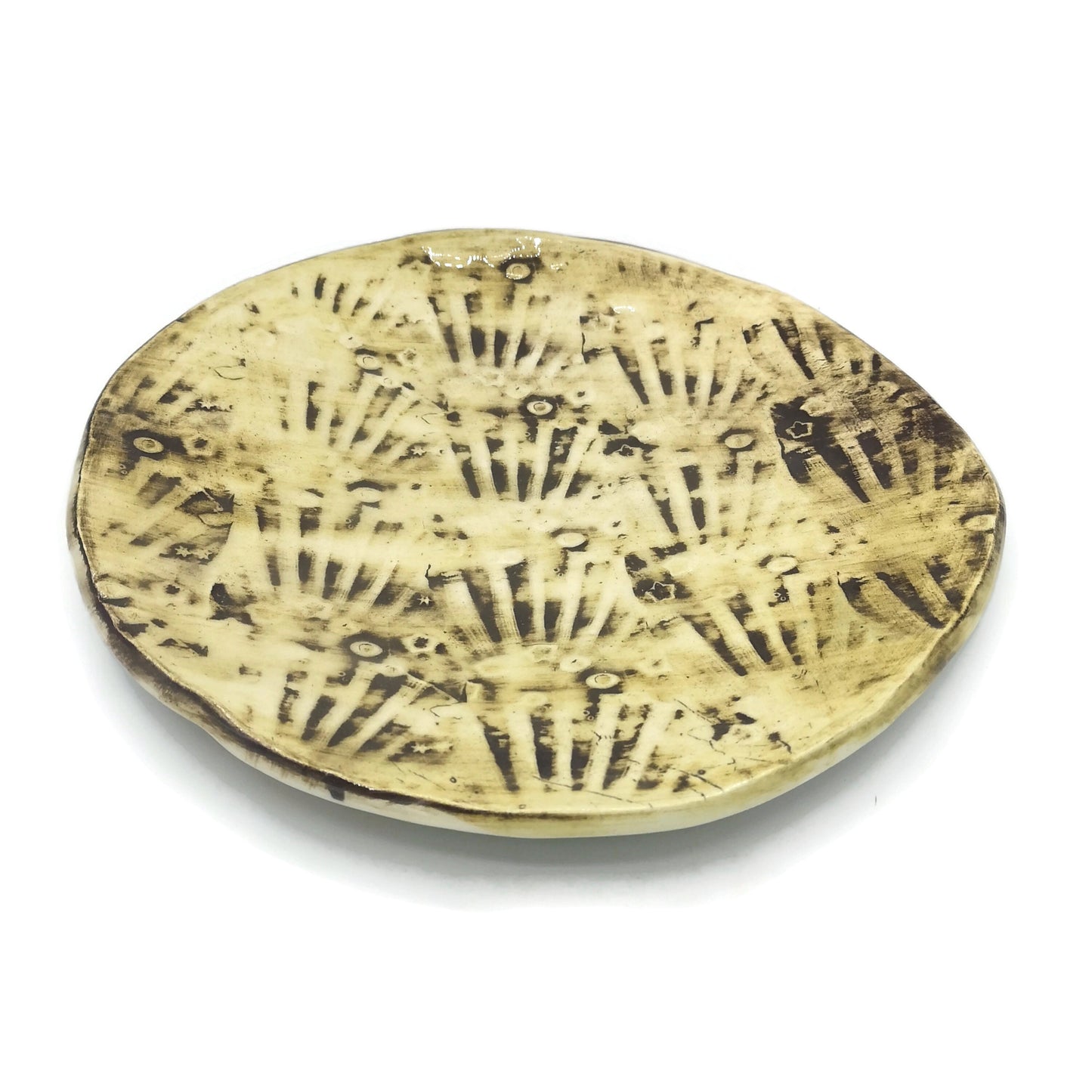 rustic plates for display, pottery plates handmade ceramic plate wall decor, mom birthday gifts from daughter - Ceramica Ana Rafael