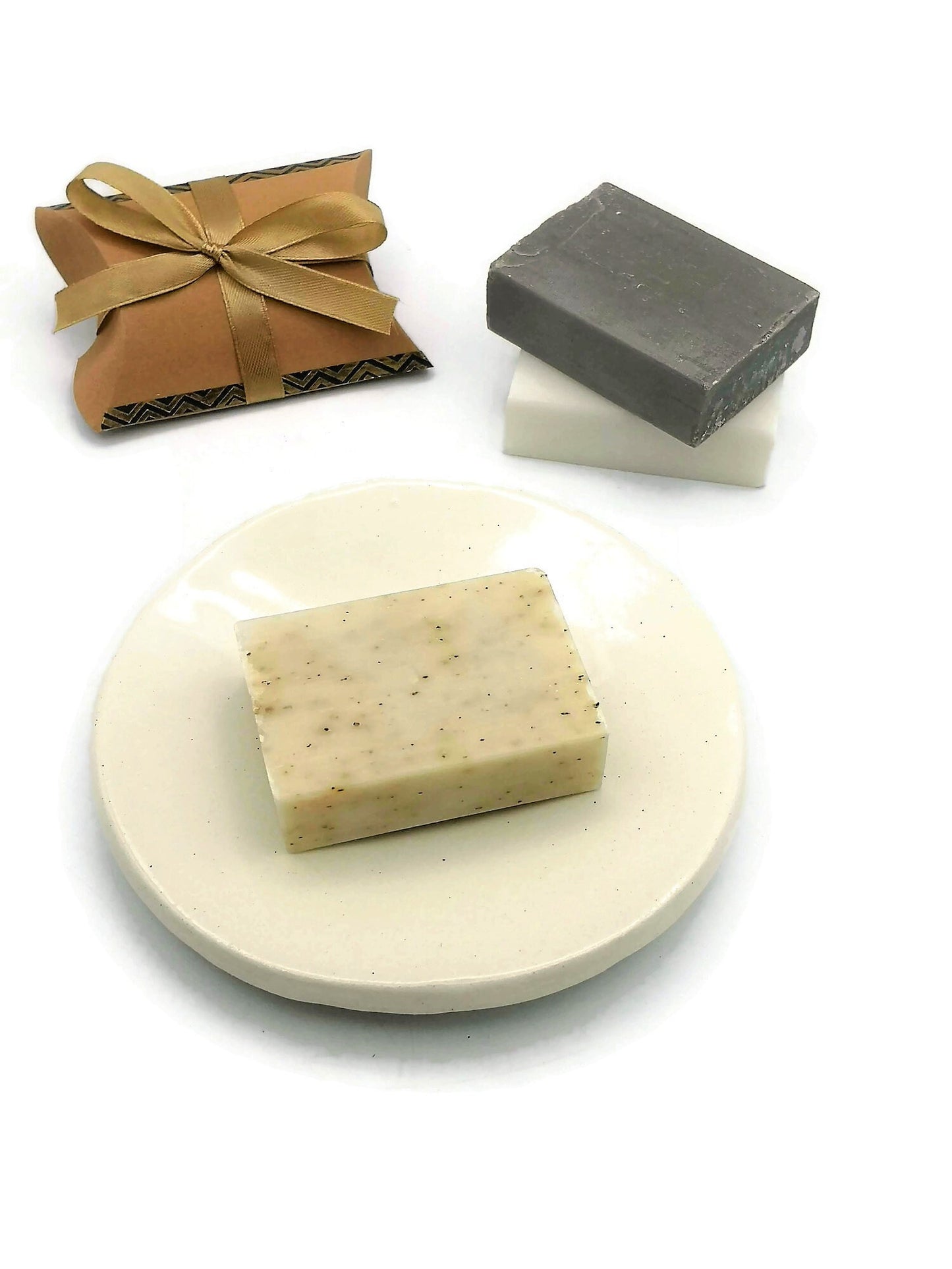 White Clay Soap Saver, Handmade Ceramic Draining Soap Dish Soap Dispenser, Soap Bar Holder, Pottery Tray, Small Zero Waste Trinket Dish - Ceramica Ana Rafael