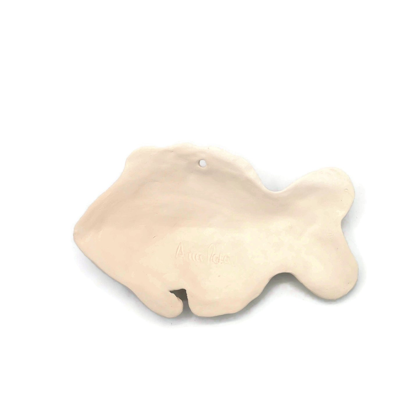 Handmade Ceramic Fish, Bisque Blank Wall Hanging, Unpainted Artisan Pottery Wall Decor Beach Themed, Ocean Inspired Wall Art Ready To Paint - Ceramica Ana Rafael
