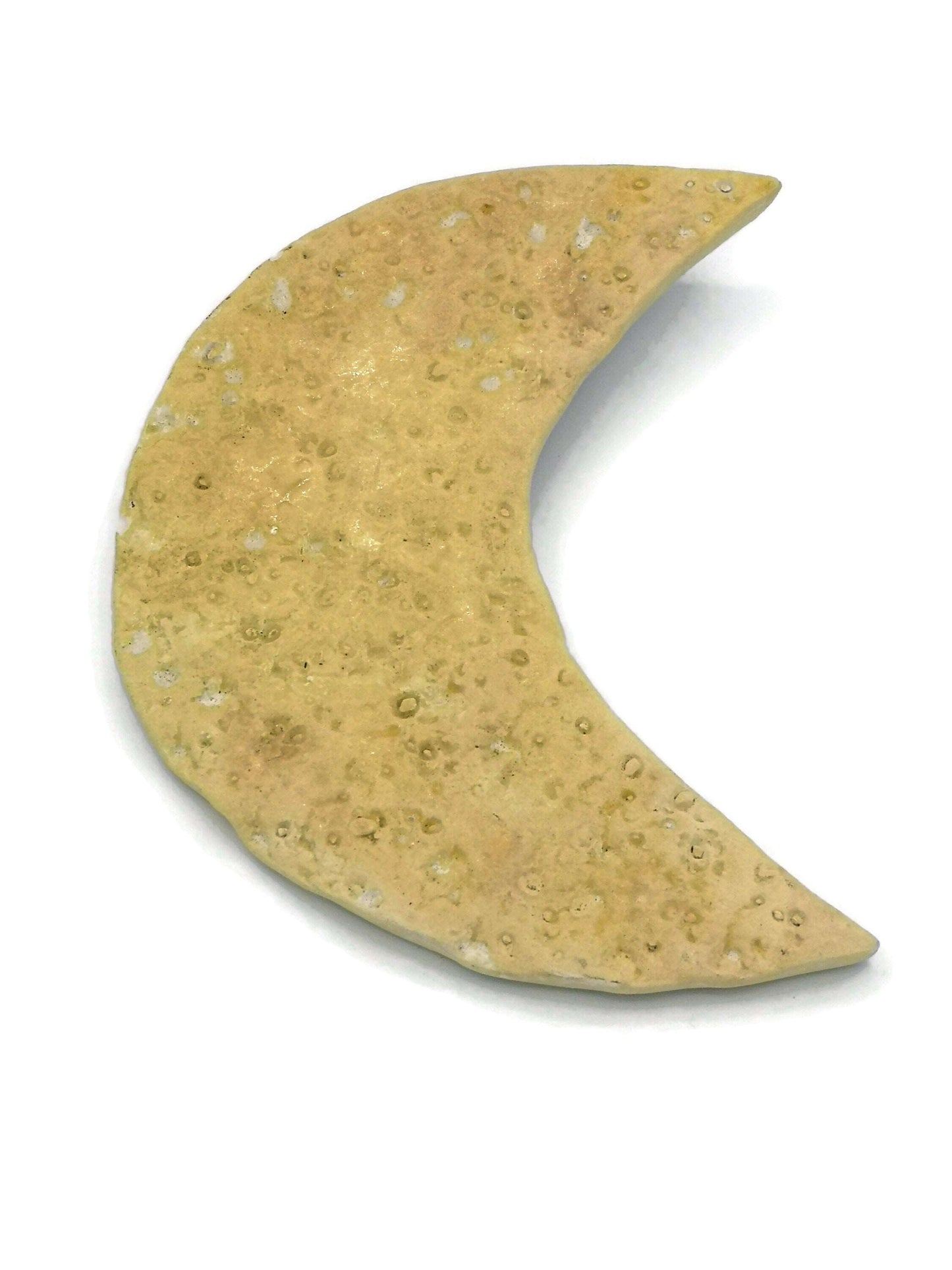 1Pc Handmade Ceramic Moon Wall Hanging, Boho Ceramic Nursery Ornaments
