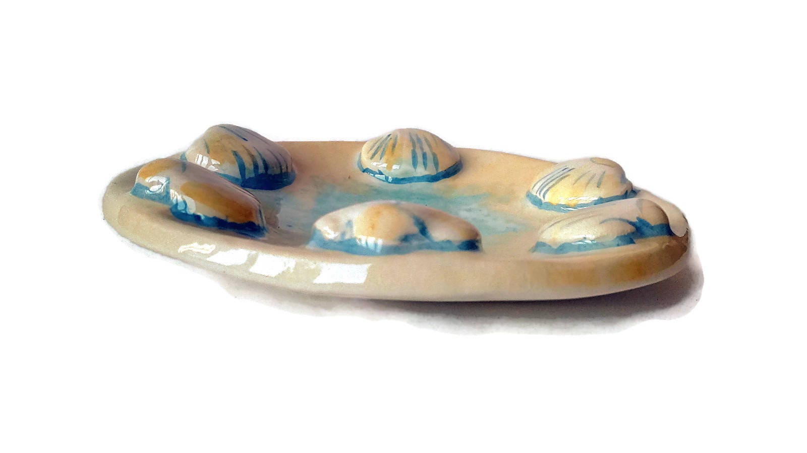 Seashell Draining Ceramic Soap Dish With Drain Holes, Zero Waste Bathroom Accessories, Clay Soap Saver, Soap Bar Holder - Ceramica Ana Rafael