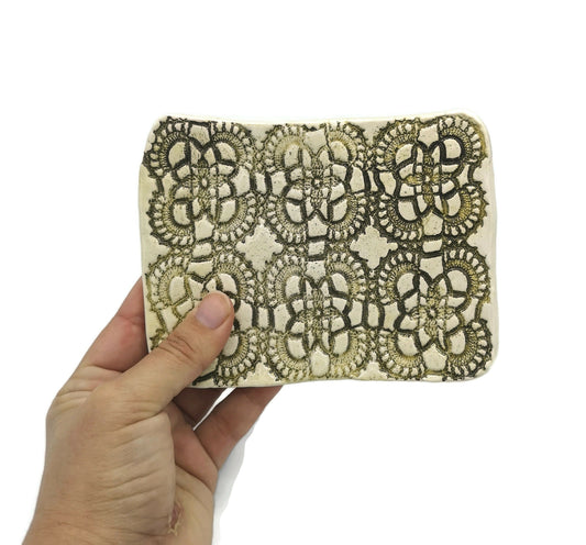 DISH SOAP DISPENSER, Handmade Ceramic Soap Dish With Drain, Bathroom Accessories, Soap Bar Holder - Ceramica Ana Rafael