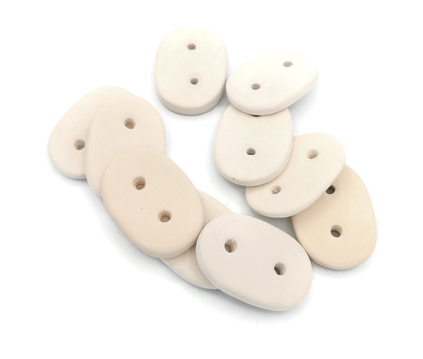 10Pc Large Oval Sewing Buttons, Custom Buttons Diy Craft Kit, Best Sellers, Handmade Ceramic Bisque Ready To Paint Sewing Notions - Ceramica Ana Rafael