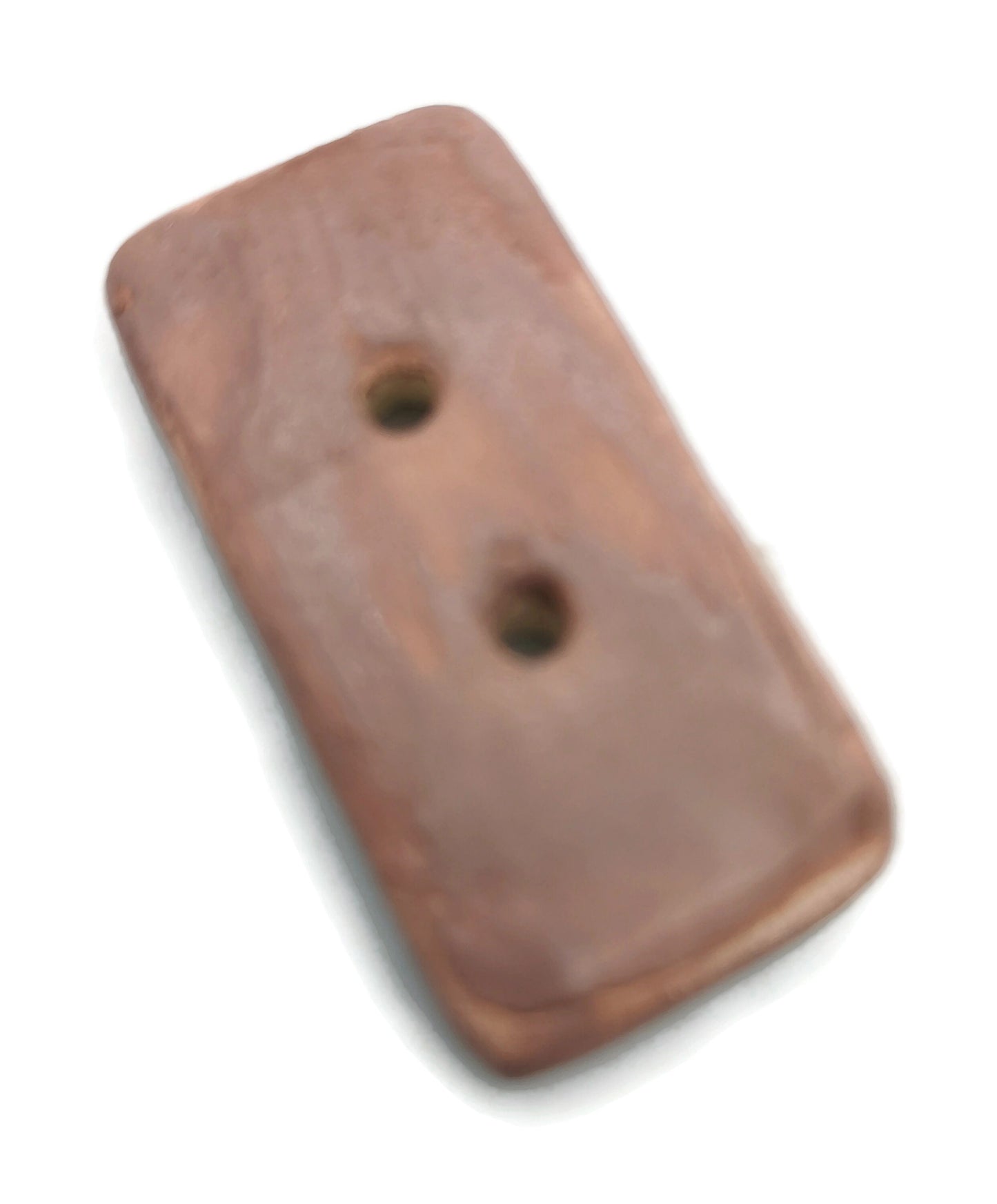 1Pc 40mm Pink Handmade Ceramic Large Sewing Buttons For Crafts, Rectangle Backpack Buttons, Unique Coat Buttons Cute - Ceramica Ana Rafael