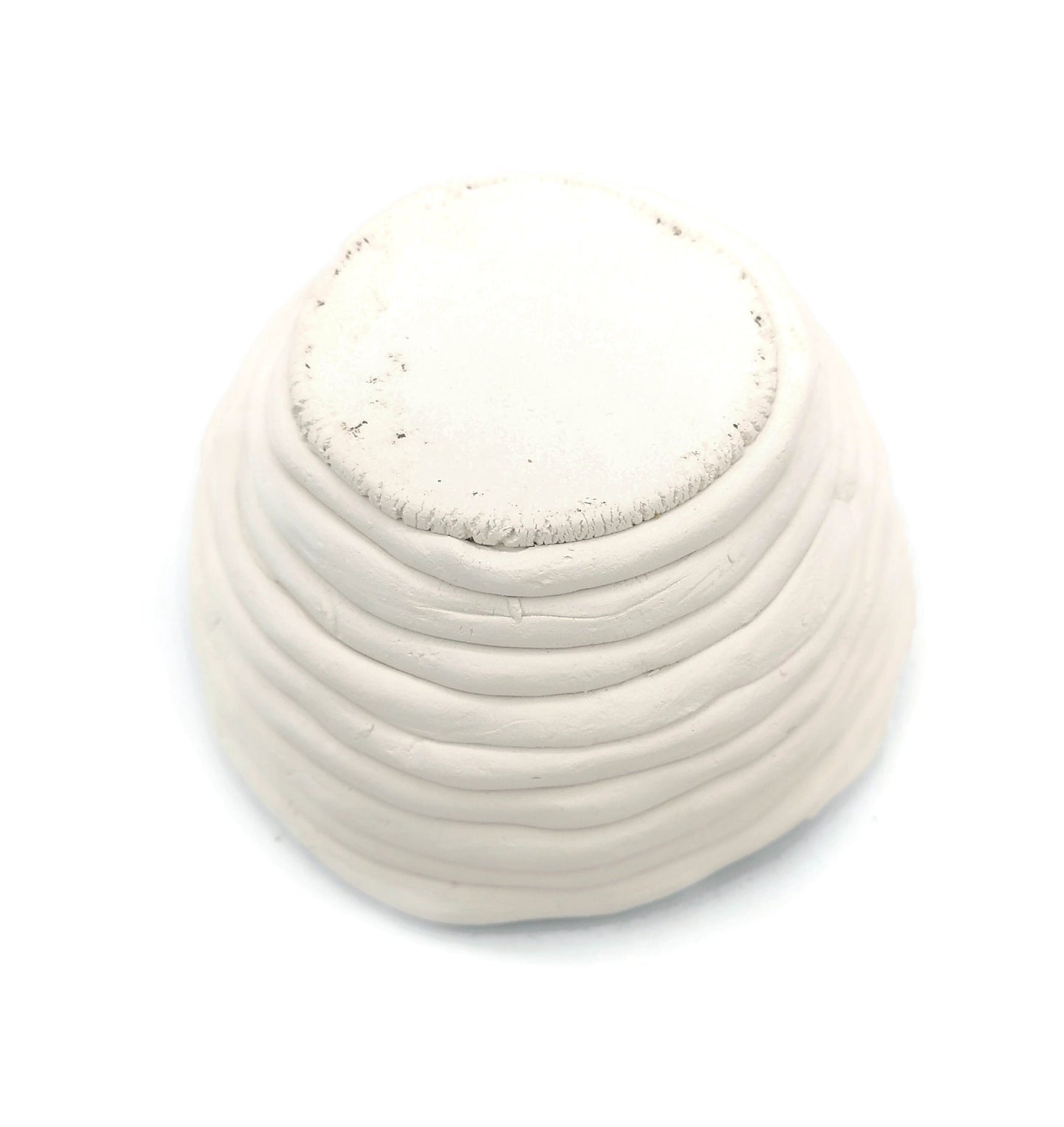 Handmade Ceramic White Bowl Candle Holder, Decorative Office Desk Accessories for Women, Textured Irregular Bowl, Mom birthday gift - Ceramica Ana Rafael