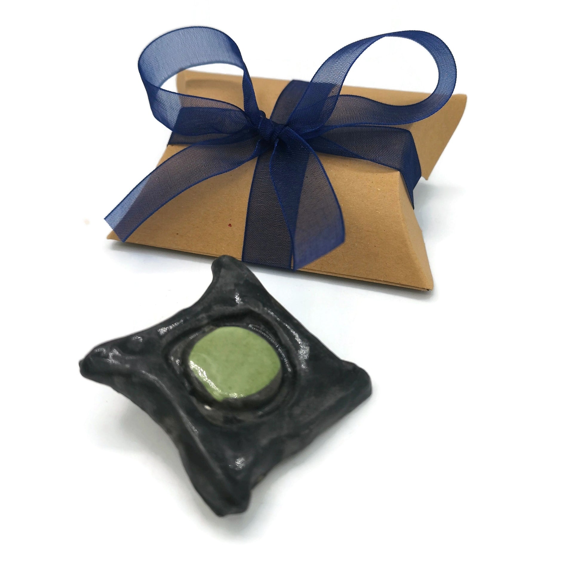 Black or Red Handmade Ceramic Brooch With Irregular Shape, Unique Brooch For Women, Hand Painted Clay Scarf Brooch Gift For Wife - Ceramica Ana Rafael