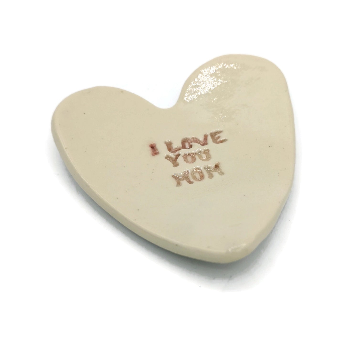Ceramic Ring Dish Heart Shaped, Mothers Day Gift From Son, Mother in Law Gift, Best Sellers I Love You Mom Birthday Gift, Relish Didh - Ceramica Ana Rafael