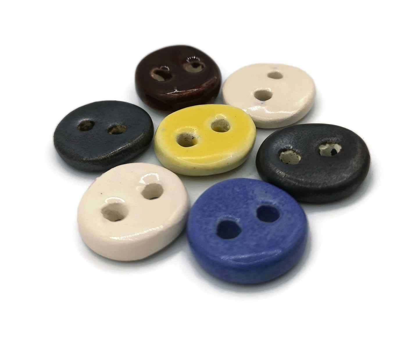 Unique Buttons Set Of 7, Novelty Theme Buttons, Clay Buttons Custom, Flat Buttons Lot, Best Sellers Sewing Supplies And Notions Round Button - Ceramica Ana Rafael