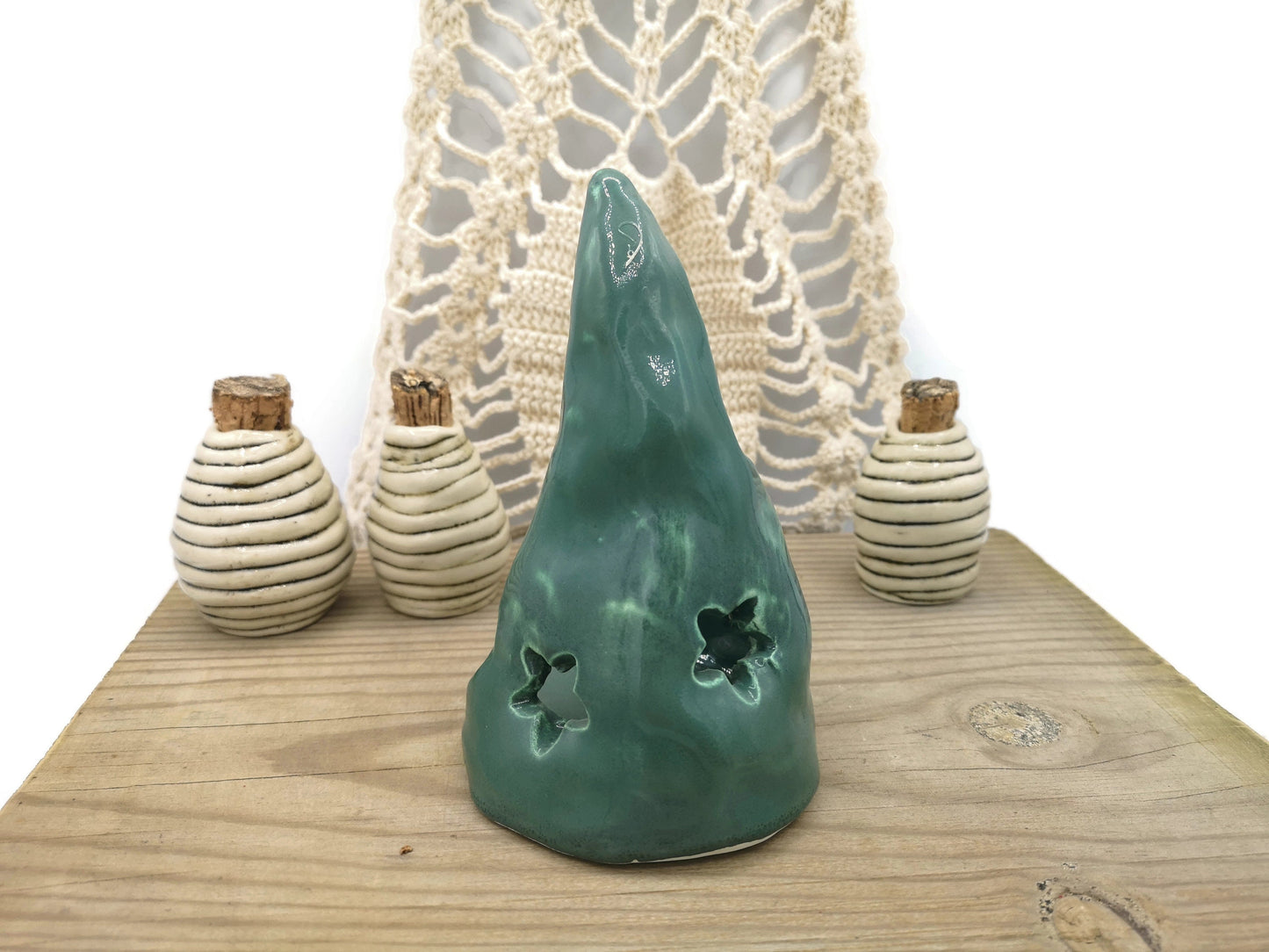 Candle Holder Christmas Decor Gift For Women Who Has Everything, Christmas decoration, Handmade Ceramics Small Christmas Tree, Secret Santa - Ceramica Ana Rafael