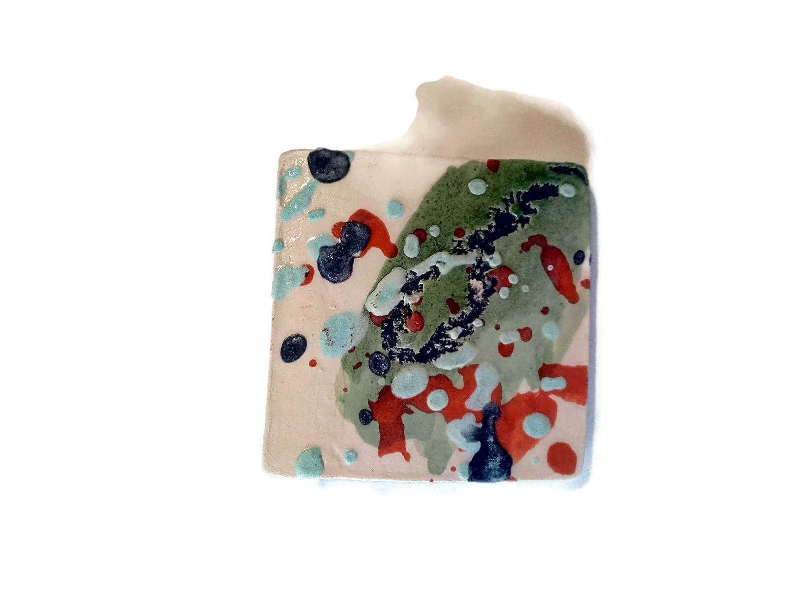 Small Abstract Ceramic Brooch For Women, Scarf Brooch, Mothers Day Gift Idea - Ceramica Ana Rafael