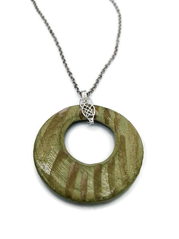 Aesthetic Porcelain Pendant Necklace For Women, Handmade Ceramic Jewelry, Hypoallergenic Vegan Necklace, Best Friend Gift, Mom Birthday Gift - Ceramica Ana Rafael