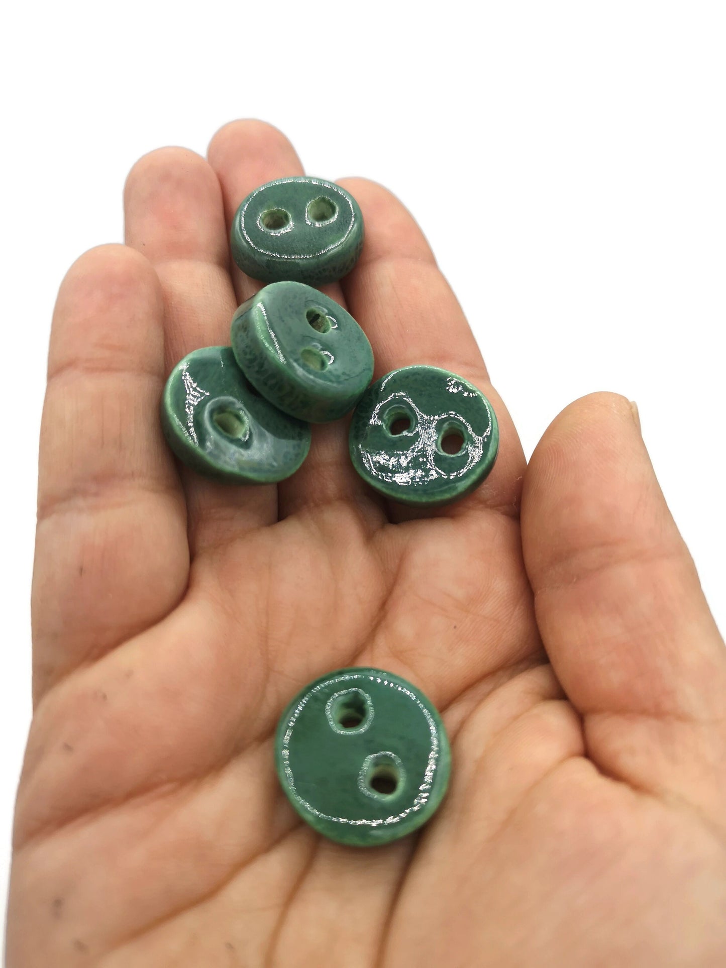 Coat Buttons, 5 Pcs Sewing Buttons Antique Look, Handmade Ceramic Beads For Jewelry Making, Sewing Supplies And Notions, Best Gifts For Her - Ceramica Ana Rafael