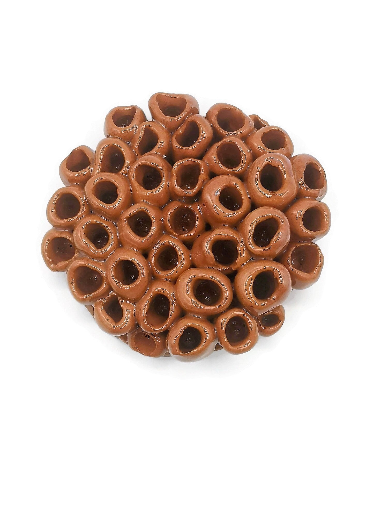 Handmade Ceramic Coral Wall Hanging, Unique Terracotta Artisan Pottery Wall Decor Beach Themed, Unique Ocean Wall Art For Home Decor - Ceramica Ana Rafael