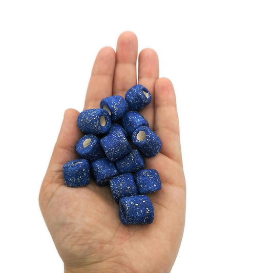 Handmade Ceramic Beads Jewelry Making, 7 Pcs Clay Beads Large Hole, Unique Donut Bead Unusual, Porcelain Dreadlock Beads - Ceramica Ana Rafael