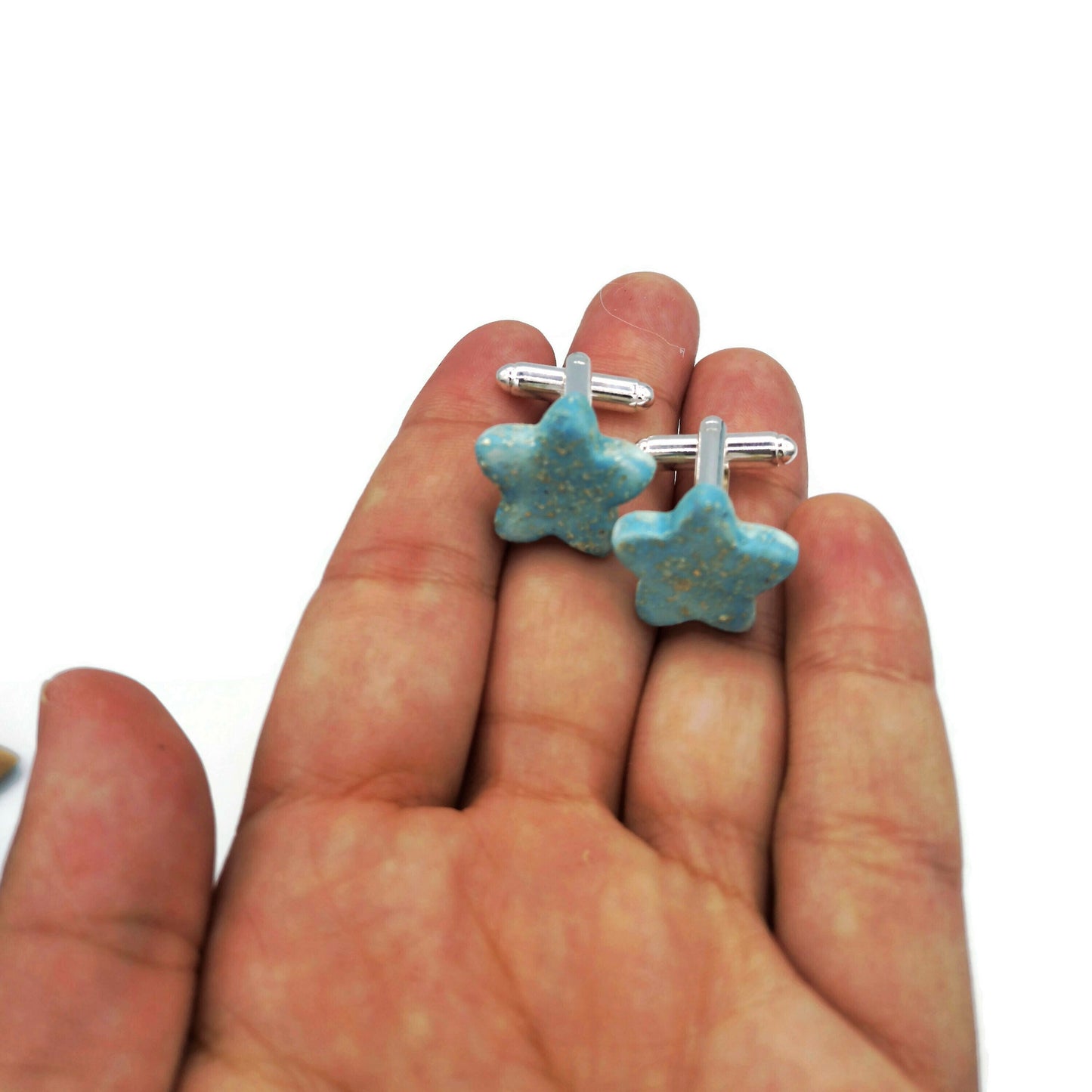 porcelain cufflinks for men, Best Gifts For Him, 9th anniversary gift for husband birthday gift, Fathers Day Gift For Boyfriend - Ceramica Ana Rafael