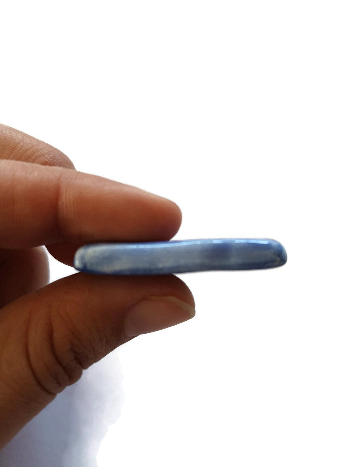 2Pc 40mm Blue Rectangular Handmade Ceramic Sewing Buttons For Crafts, Novelty Extra Large Buttons, Unique Sewing Supplies And Notions - Ceramica Ana Rafael