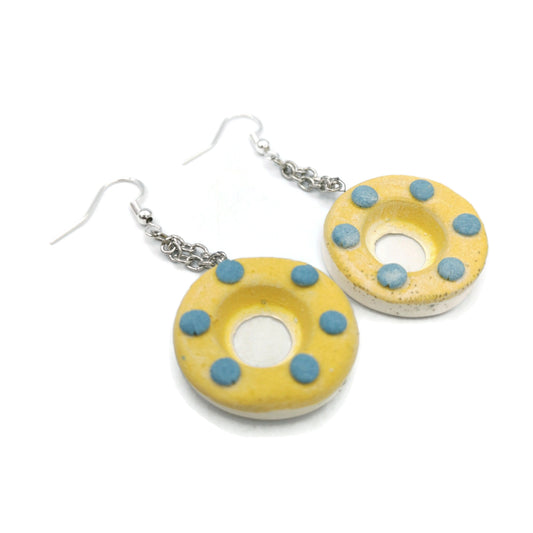 GEOMETRIC EARRINGS, DESIGNER Dangle Earrings For Her, Mom Birthday Gift From Daughter, Ceramic Dangle Earrings - Ceramica Ana Rafael