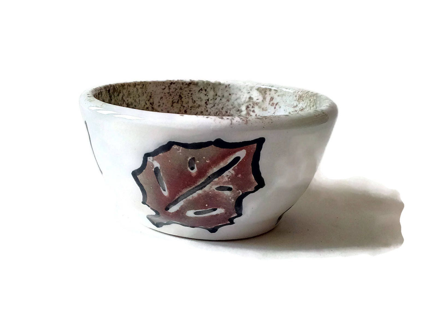 3Pc Handmade Ceramic Bowl Set With Hand Painted Leaves, Pottery Autumn Home Decor, Unique Gifts For Bakers, Mom Birthday gift From Daughter - Ceramica Ana Rafael