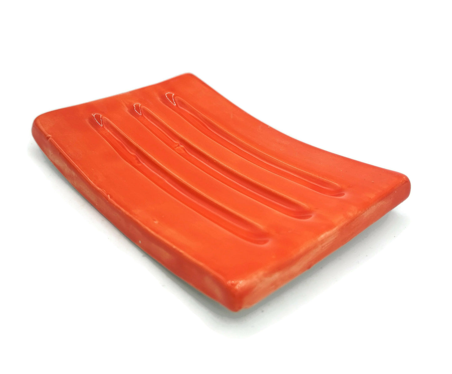 BATHROOM SOAP SAVER, Handmade Ceramic Soap Dish Tray, Rectangle Drain Dish Soap Gift For Her, Sustainable Soap Dish Bathroom Accessories - Ceramica Ana Rafael