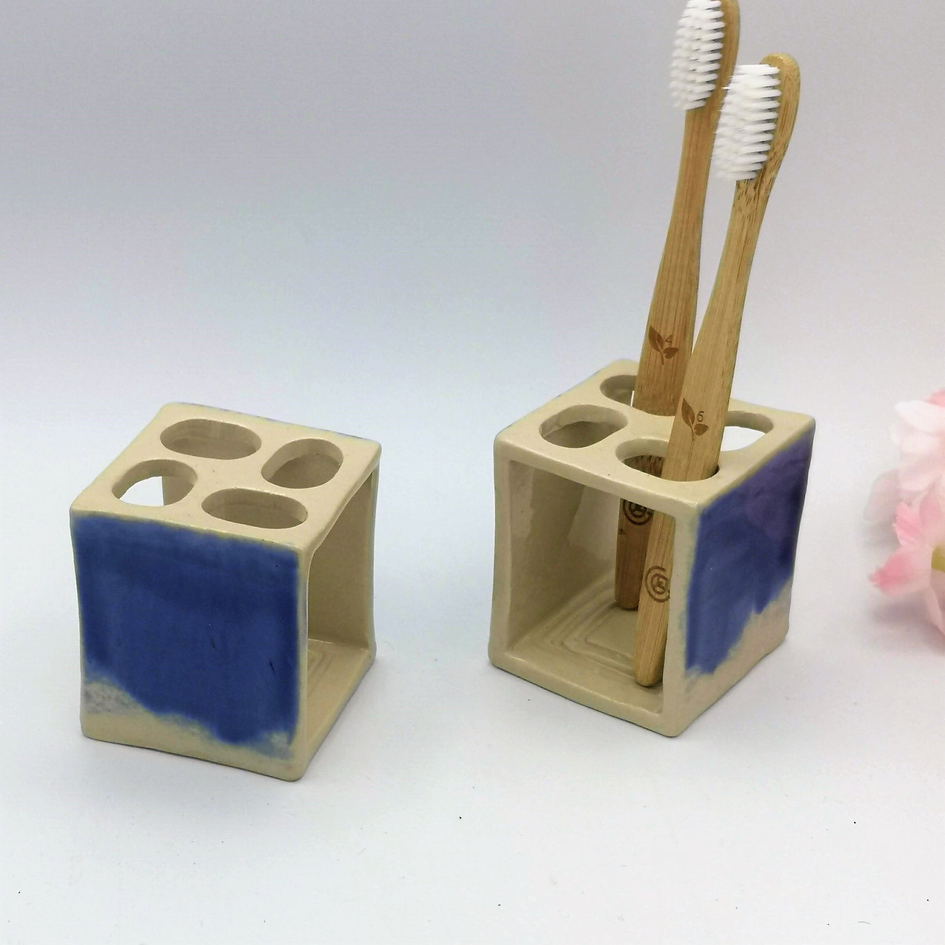 HANDMADE CERAMIC TOOTHBRUSH Holder, Pencil & Pen Holder, Utensil Holder Sustainable Gifts For Him, Paint Or Makeup Brush Holder Best Seller - Ceramica Ana Rafael