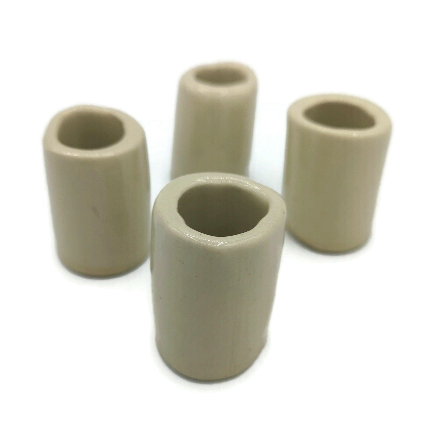 1Pc Handmade Ceramic Macrame Beads Large Hole, Oversized Tube Beads, Big Jumbo Beads For Hair, Dread Beads - Ceramica Ana Rafael