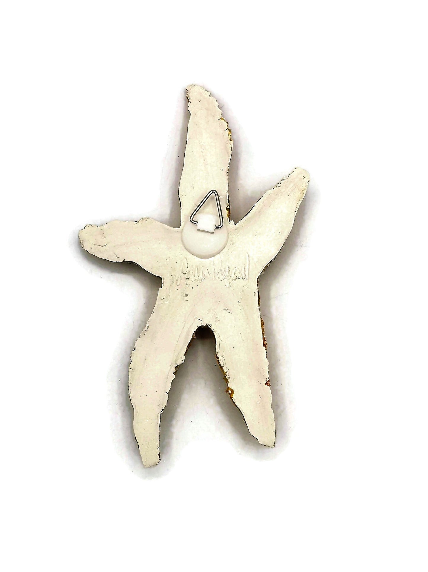 Handmade Ceramic Starfish Tile Wall Decor, Orange Glazed Sealife Gift Idea For Beach Lover, Wall Hanging To Create Your Own Mural - Ceramica Ana Rafael