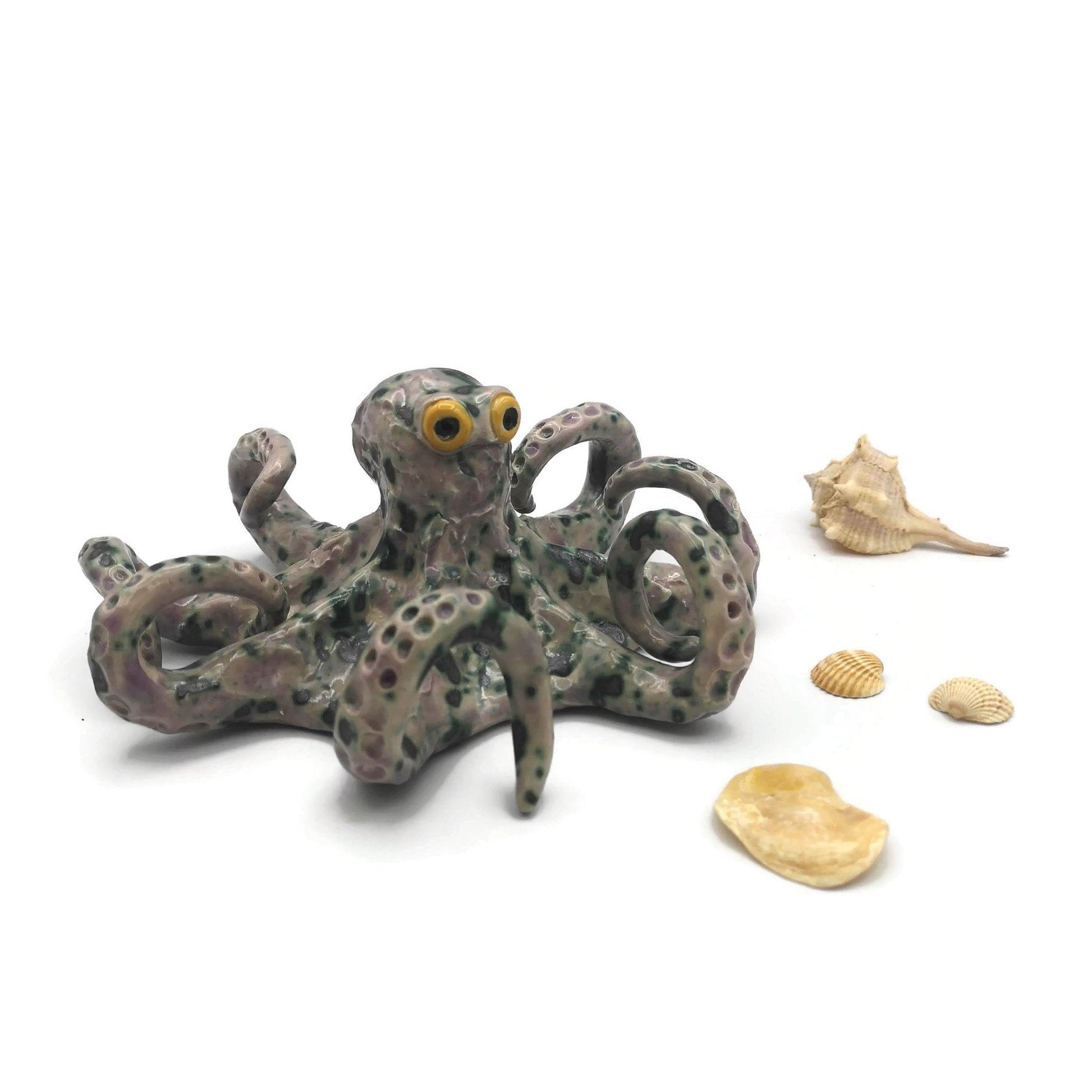 Modern Handmade Ceramic Octopus Sculpture, Pale Pink Octopus Coastal Art, Contemporary Wedding Gift For Couple, Decorative Table Sculpture - Ceramica Ana Rafael