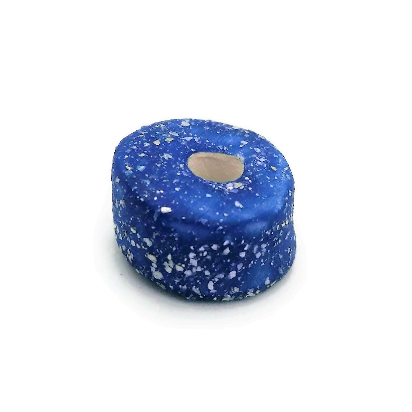 Handmade Ceramic Beads Jewelry Making, 5 Pcs Clay Beads Large Hole, Porcelain Dreadlock Beads, Unique Donut Beard Bead Unusual - Ceramica Ana Rafael