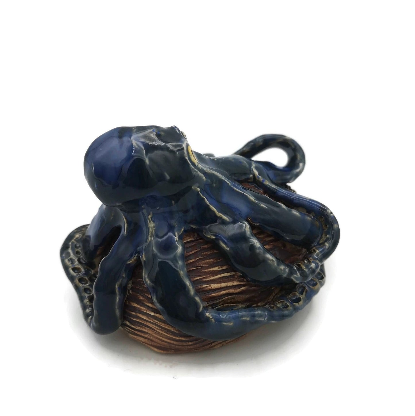 Modern Handmade Ceramic Sculpture, Octopus Contemporary Art, Custom Fish Tank Decor, Coastal Decor Table Sculpture, Aquarium Decor - Ceramica Ana Rafael