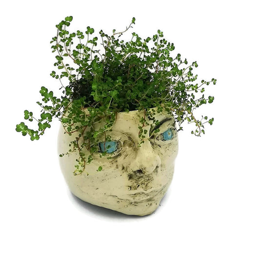 Handmade Ceramic Head Planter Pots, Indoor Modern Ceramic Vase, House Warming Gifts For Her, Cute Ceramic Sculpture Pottery - Ceramica Ana Rafael