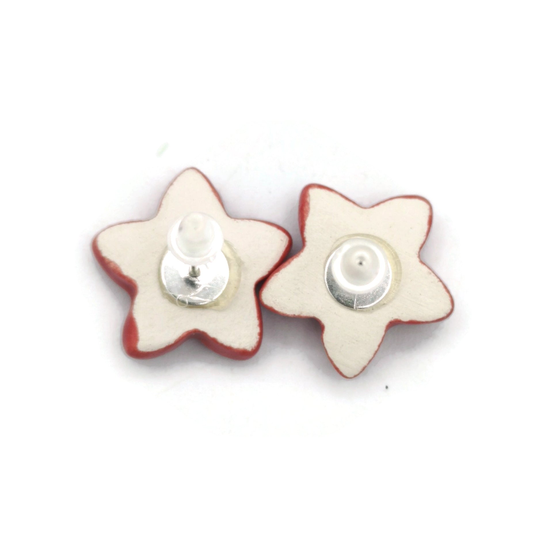 Blue Star Stud Earrings For Women, Handmade Ceramic Jewelry, Novelty Best Gifts for Her, mom birthday gift - Ceramica Ana Rafael