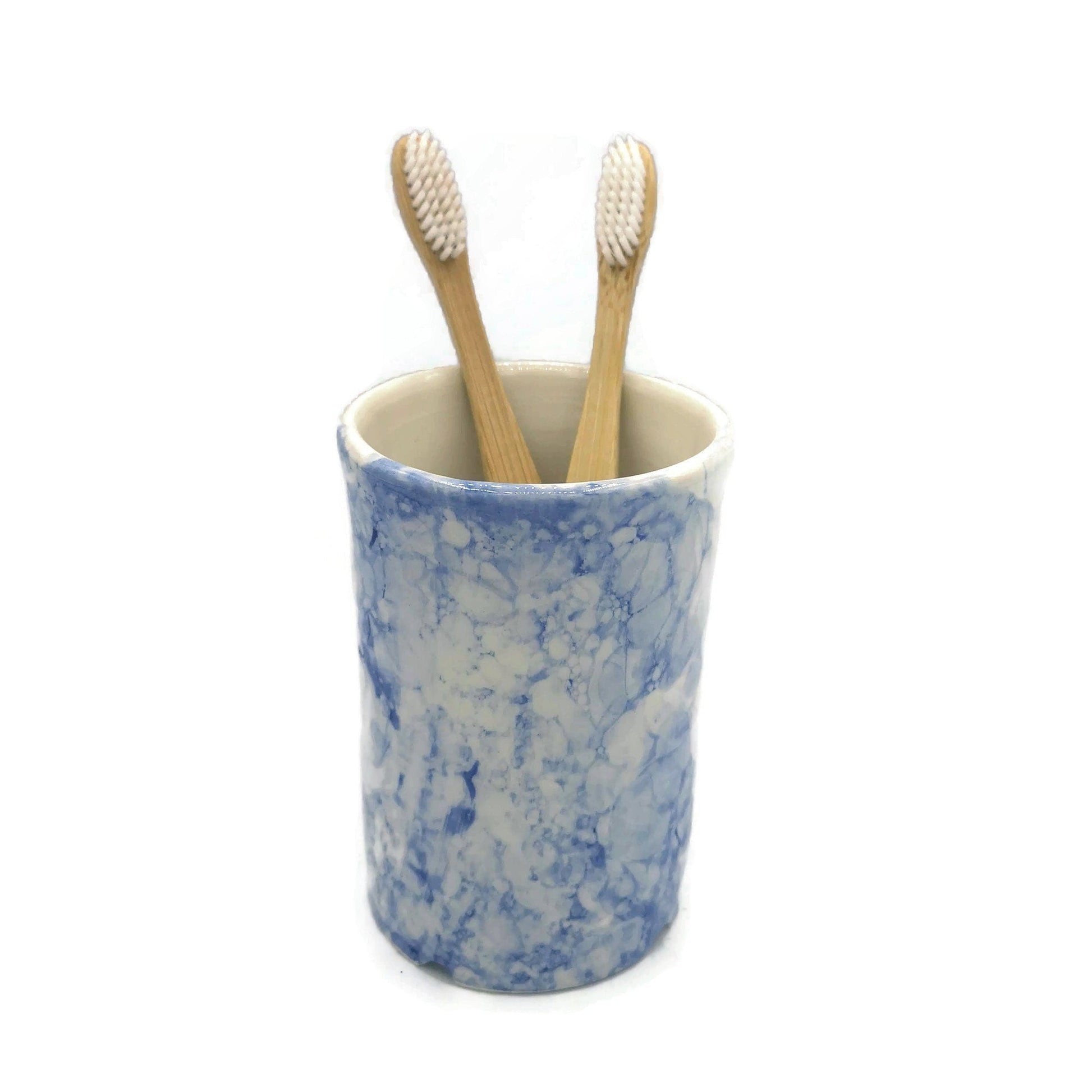 TOOTHBRUSH HOLDER, CERAMIC Tumbler, Utensil Holder, Desk Organizer For Pencil And Pen, Toothbrush Cup - Ceramica Ana Rafael