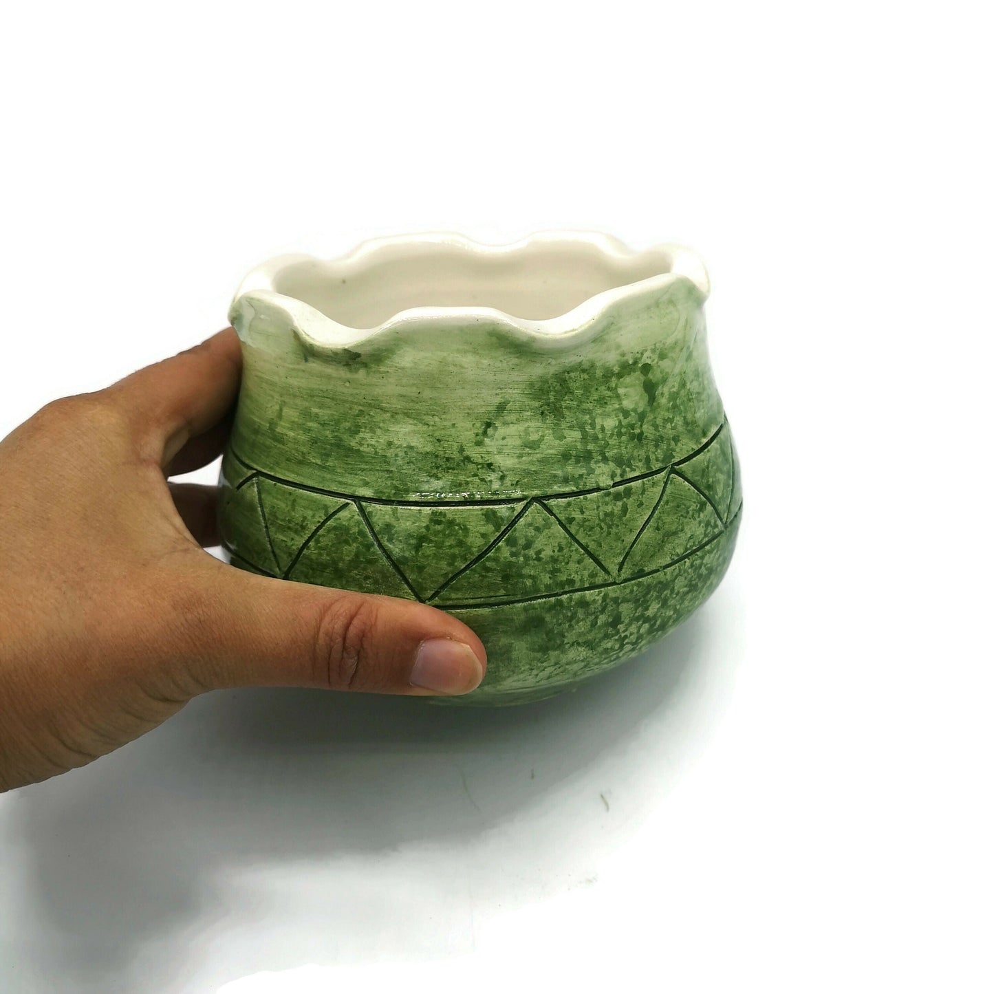 handmade ceramic planter, succulent pots, office desk accessories for women, 9th anniversary gift for wife, housewarming gift first home - Ceramica Ana Rafael