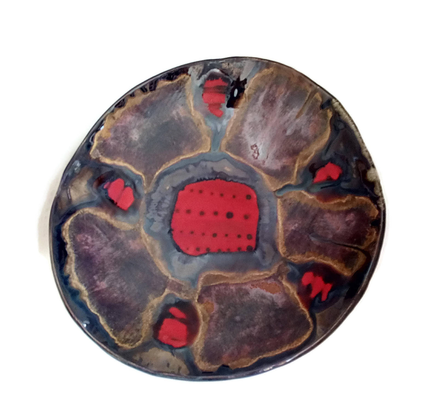 Decorative Plate For Display, Abstract ceramic plate wall decor, 9th anniversary for her, Mothers Day Gift Fro Daughter, Best Gifts For Her - Ceramica Ana Rafael