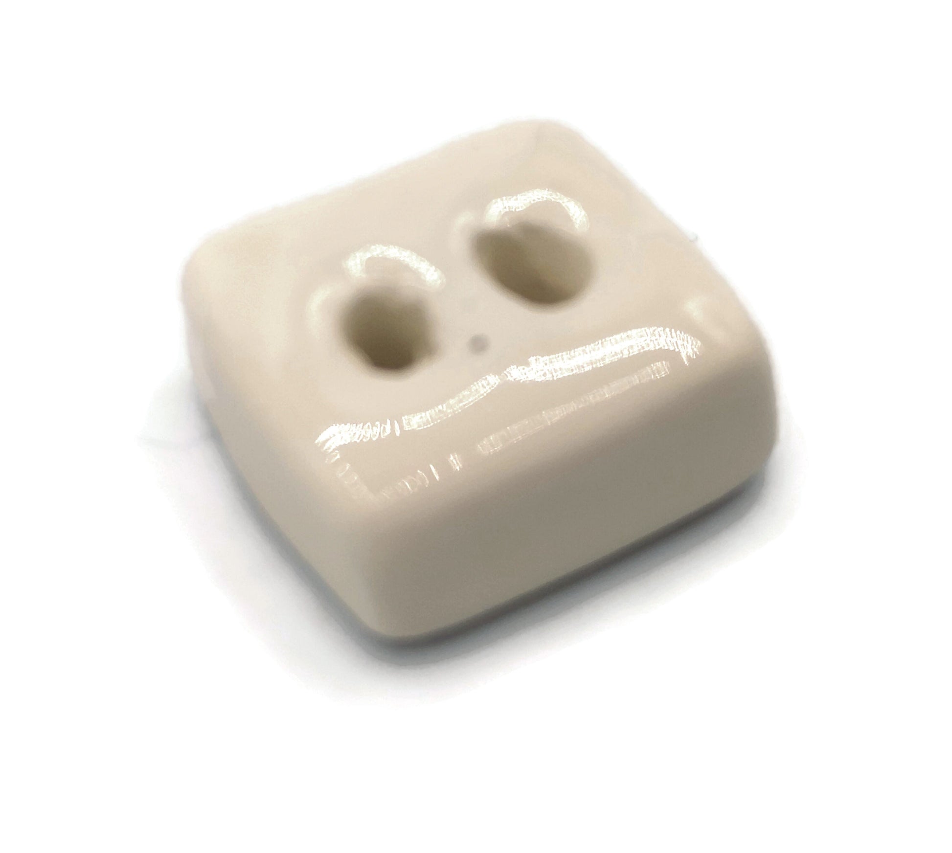 Handmade Ceramic Sewing Buttons, 1 Pc. Square Novelty Buttons For Crafts, Best Selers Custom Buttons, Unique Backpack Buttons Cute Jewelry - Ceramica Ana Rafael