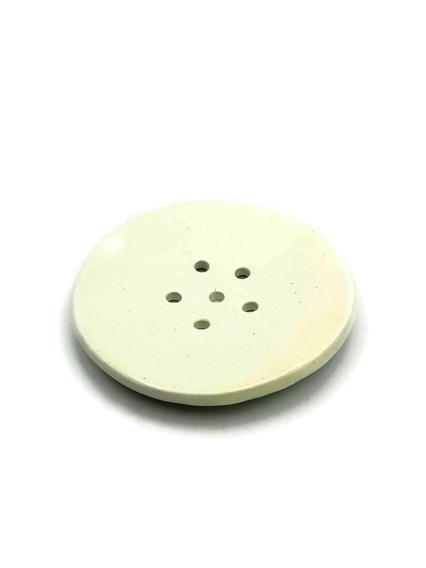 White Clay Soap Saver, Handmade Ceramic Draining Soap Dish Soap Dispenser, Soap Bar Holder, Pottery Tray, Small Zero Waste Trinket Dish - Ceramica Ana Rafael
