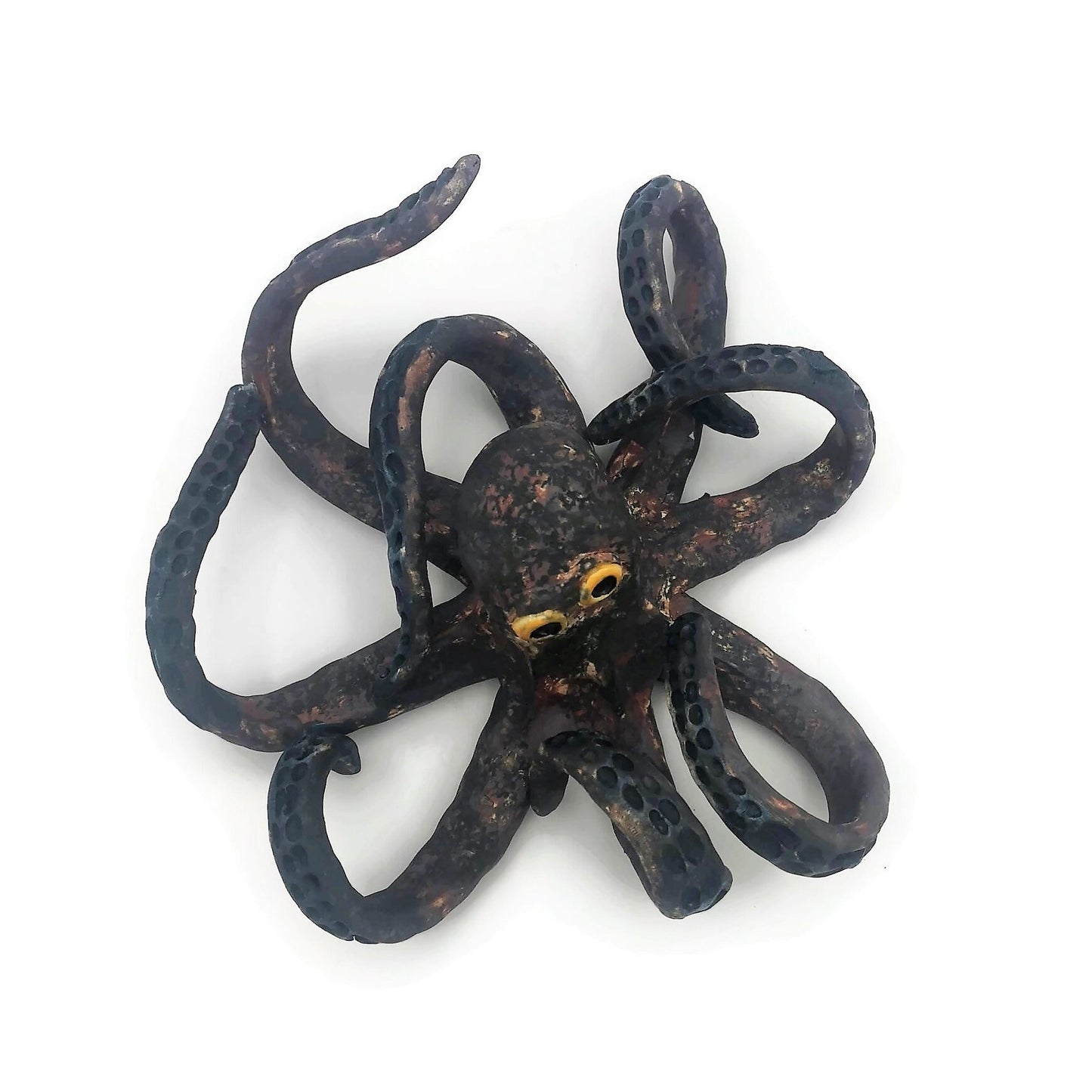 Modern Handmade Ceramic Sculpture, Octopus Modern Coastal Art, Contemporary Custom Wedding Gift For Couple, Decorative Table Sculpture - Ceramica Ana Rafael