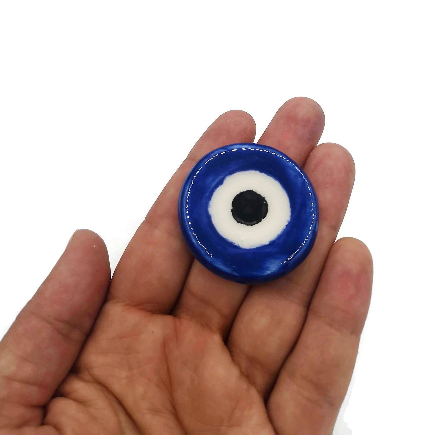 Small Brooch, Eye Brooch, Mothers Day Gift, Evil Eye Talisman Brooches For Women, Mom Birthday Gift From Daughter, Stocking Stuffers - Ceramica Ana Rafael