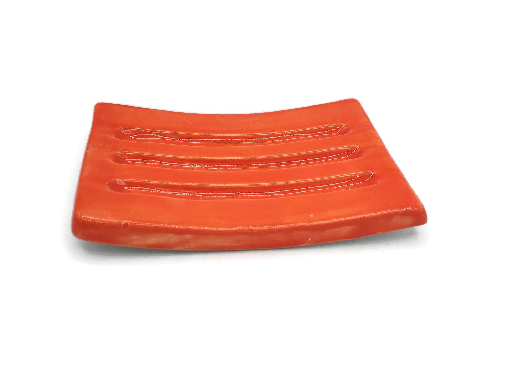 BATHROOM SOAP SAVER, Handmade Ceramic Soap Dish Tray, Rectangle Drain Dish Soap Gift For Her, Sustainable Soap Dish Bathroom Accessories - Ceramica Ana Rafael