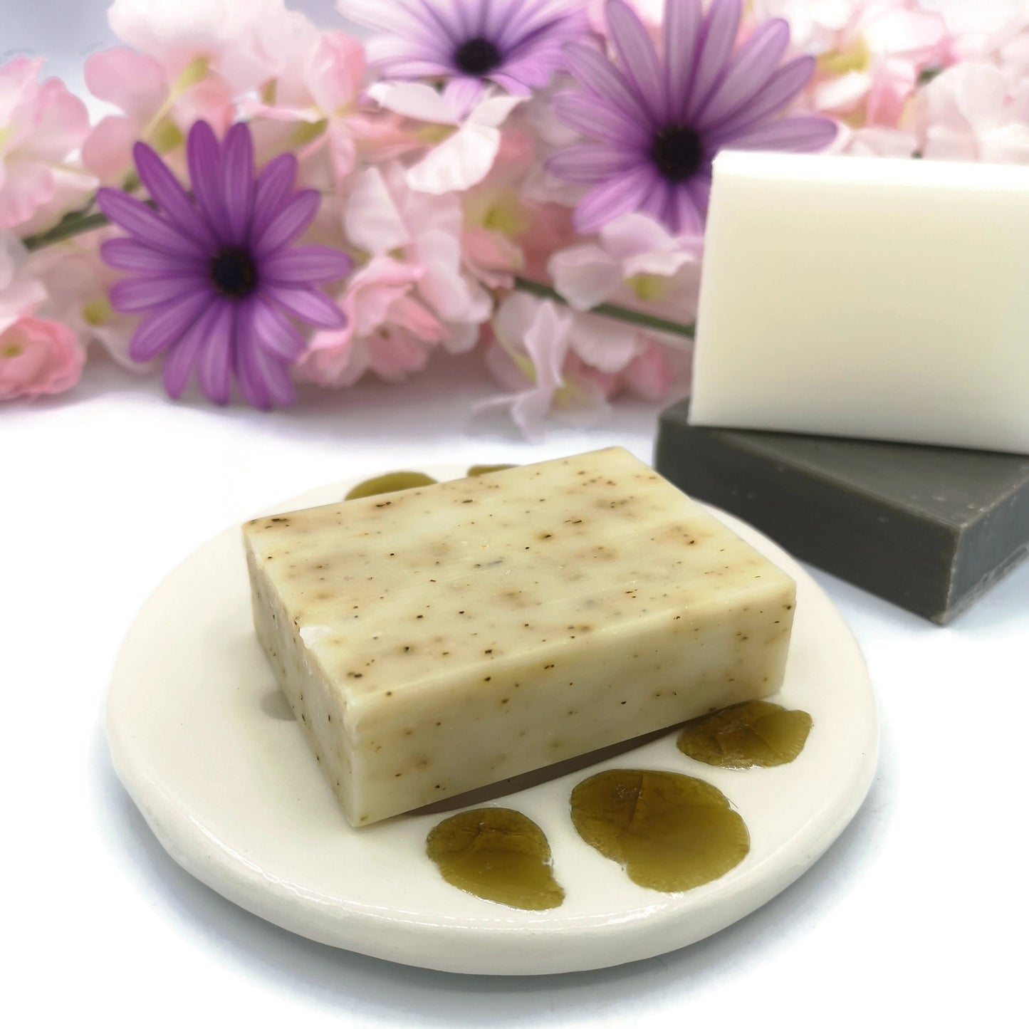 DISH SOAP DISPENSER with drain, sustainable gifts for her, sponge holder pottery, soap holder ecofriendly, zero waste, clay soap dish, best - Ceramica Ana Rafael