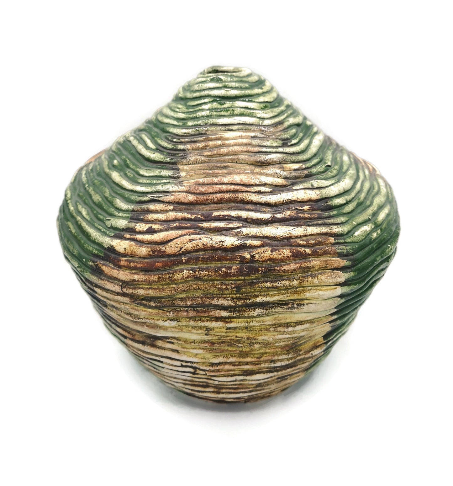 Handmade Ceramic Bud Vase, Rustic Home Decor, Unique Wedding Gift For Couple, Ceramic Sculpture With Antique Look, Large Floor Vase Textured - Ceramica Ana Rafael