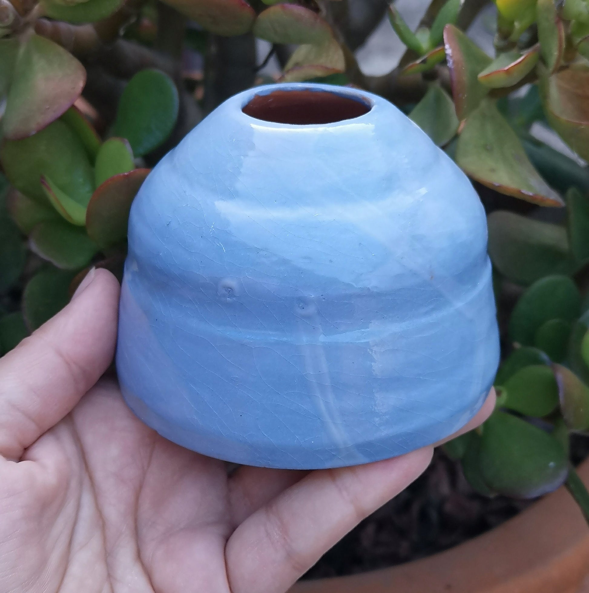 Blue Handmade Ceramic Vase Pen Holder, Pencil Holder For Dad, Fathers Day Gift From Daughter, Office Desk Accessories Best Gifts For Him - Ceramica Ana Rafael