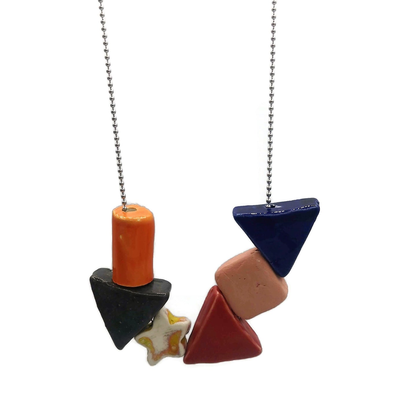 Statement Necklace, Everyday Necklace In Clay, Colorful Aesthetic Beaded Necklace Mothers Day Gift, Best Gifts For Her, Mom Birthday Gift - Ceramica Ana Rafael