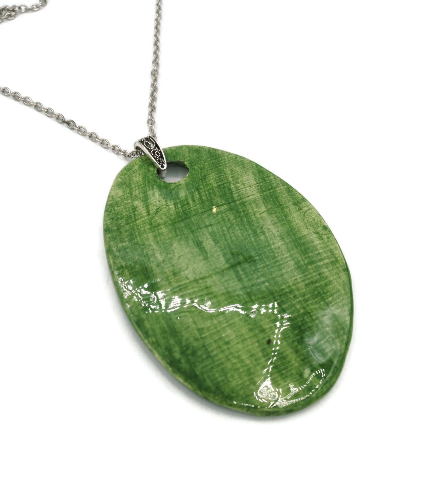 Large Lavender Pendant Necklace For Women, Plant Lover Gift, Aesthetic Necklace Mom Birthday Gift From Daughter, Statement Necklace - Ceramica Ana Rafael