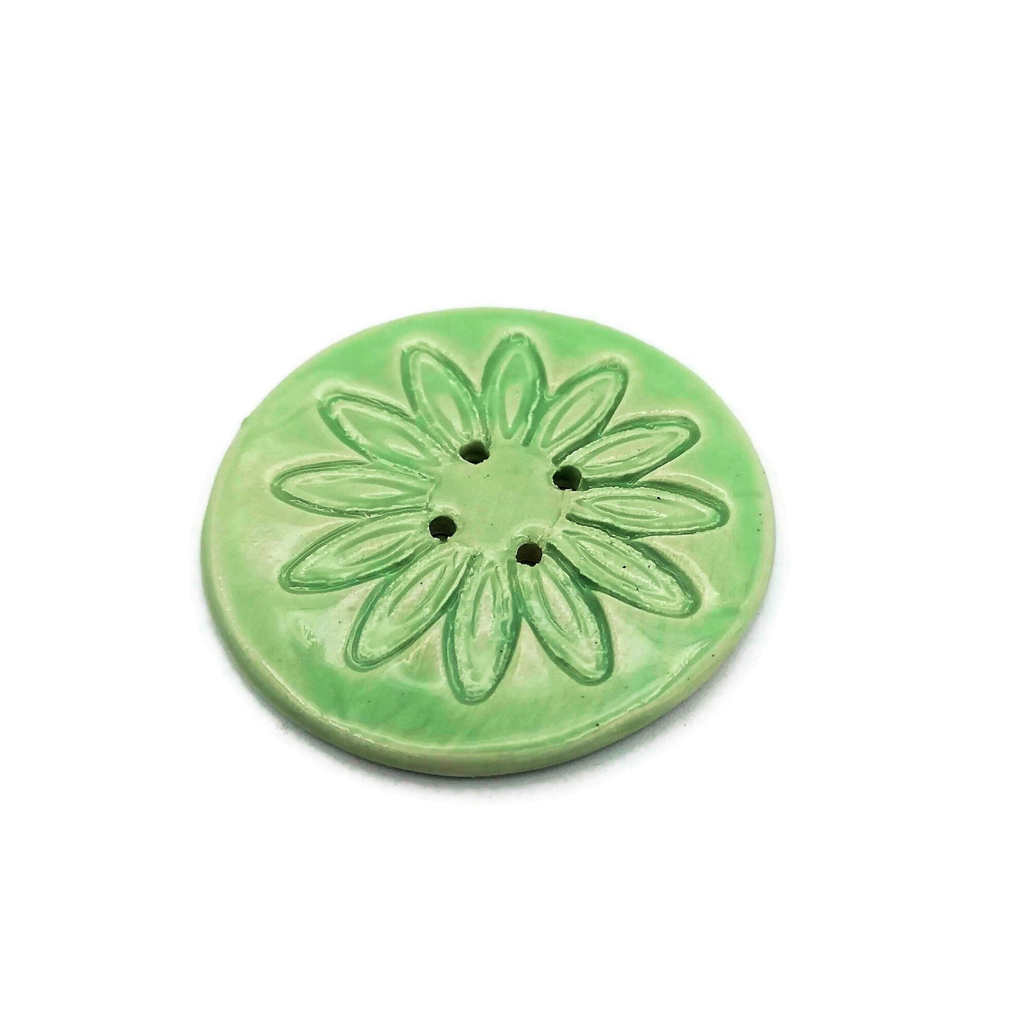 Extra Large Handmade Ceramic Sewing Buttons, Decorative Novelty Flower Buttons for Crafts, Coats & Blouses, Jumbo Buttons Most Sold Items - Ceramica Ana Rafael
